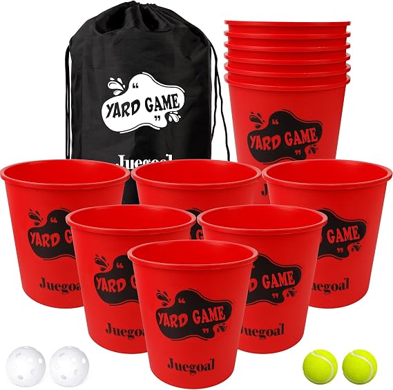 Juegoal Outdoor Giant Yard Pong Game Set Outdoor Toss Game Throwing Game for Beach, Camping, Lawn and Backyard