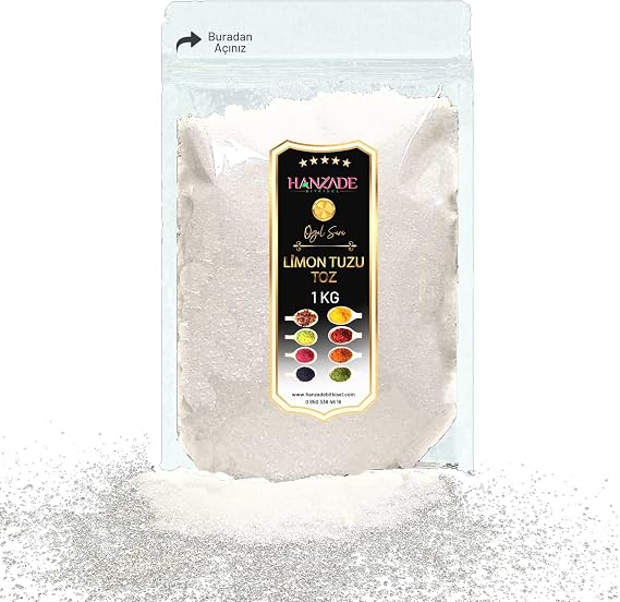Hanzade Bitkisel Limon Tuzu Toz 1 Kg
