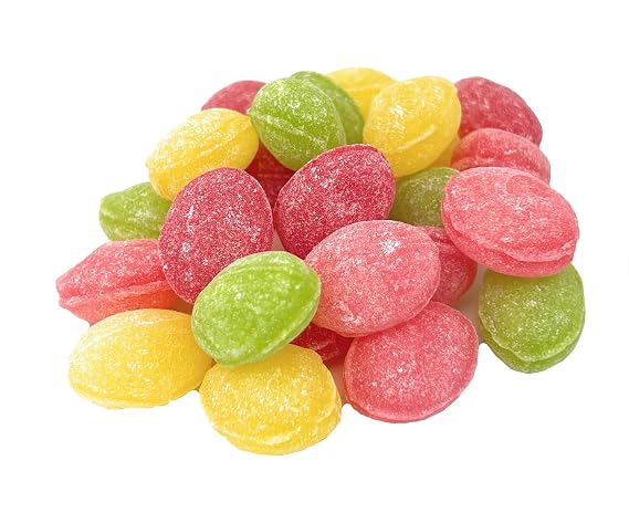YANKEETRADERS Assorted Fruit Hard Sanded Candy Drops, 40 Oz. Bulk Bag