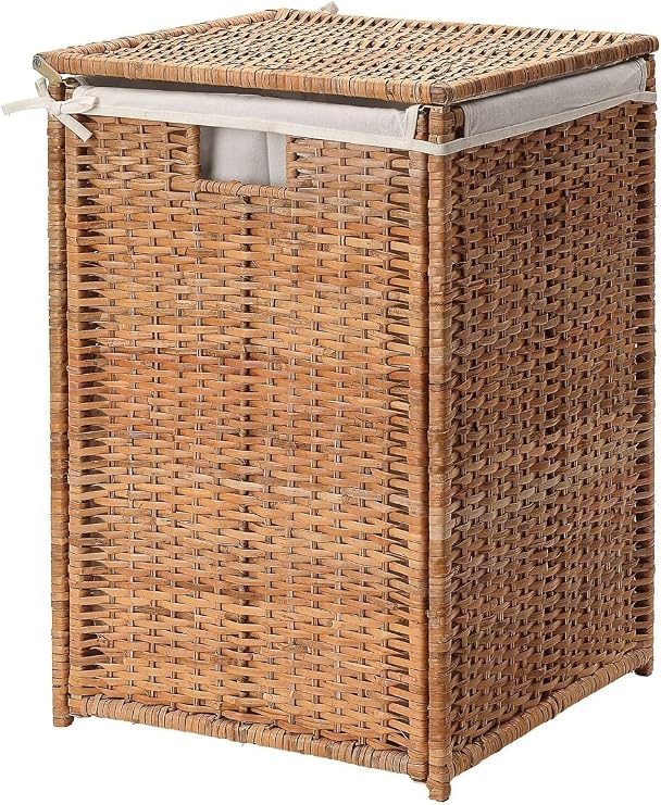 IKEA El Yapımı Rattan Çamaşır Sepeti, 80 Lt, 60 x 40 cm, Naturel