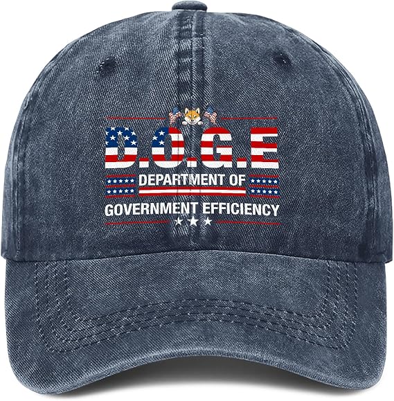 Doge Cap with American Flag, Doge Department of Government Efficiency Hat, Doge Hats for Men, Political Hat