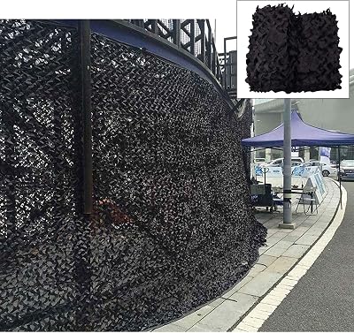Camo Netting Outdoor,4x65x8m Large Black Camouflage Net Roll,210d Oxford Waterproof Shade Net,for Military Decoration,Hunting,Sunblock,Army Camouflage Netting,43 Sizes,5x5m16.4  16.4ft