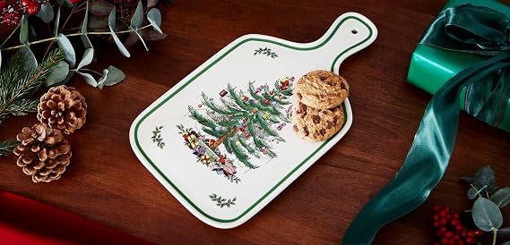 Spode Christmas Tree 13.5 Inch Serving Board, White