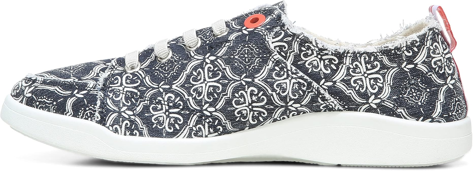 Vionic Beach Pismo Casual Womens Fashion Sneakers-Sustainable Shoes that Include Three-Zone Comfort with Orthotic Insole Arch Support, Machine Wash Safe- Sizes 5-11 Navy Mosaic 7 Medium US