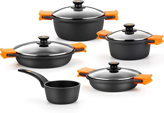 BRA Efficient Cast Aluminium Non-Stick Cookware Set