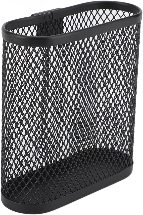 AYNEFY Wall Hanging Pencil Holder, Mesh Stainless Steel Pen Basket Wall Mounted Pencil Holder Desk Rack Mesh Pencil Marker Organizer with Metal Hook for Office