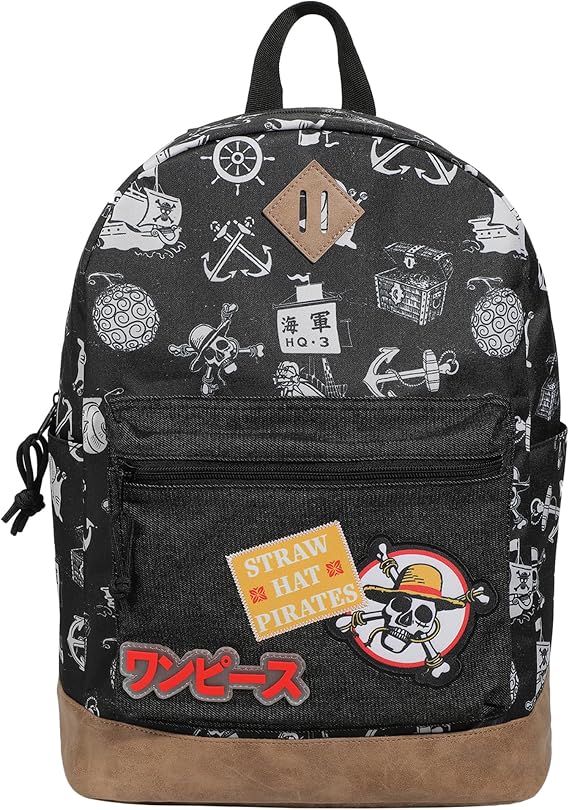 One Piece Live Action Icons 16.5" Black Backpack