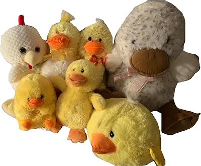 Aunt Sandys Sewing Weighted Stuffed Animal, Large to Small Ducks, Chicks, Chicken with 2-10 lbs, Washable Plush Buddies, Rooster
