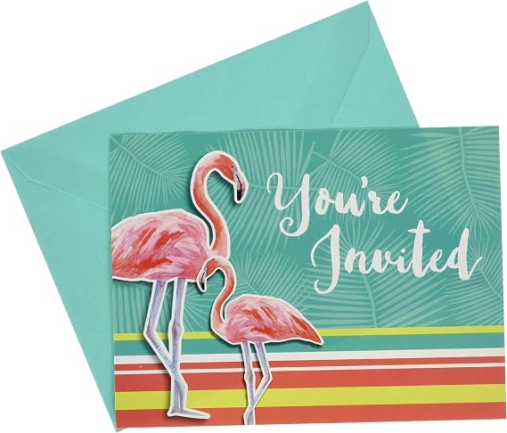 Creative Converting Party Invitations, Island Oasis (8-Count)