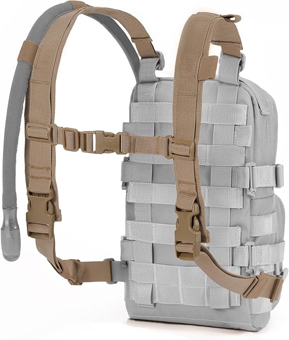Universal Adjustable Shoulder Straps Mini Hydration Pack Backpack Carrier, Lite Tactical Backpack Replacement Straps with Sternum Strap (Brown)