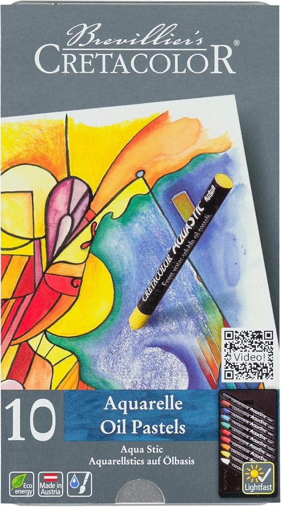 CRETACOLOR AquaStic Oil Pastel Set, 10-Color, Multi