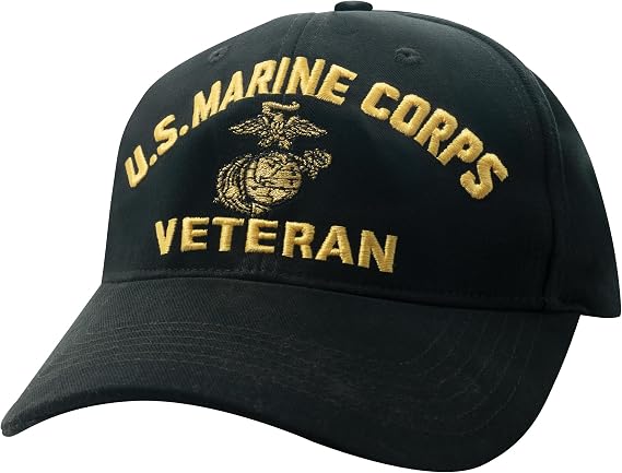 Rothco US Marine Corps Veteran Hat Black