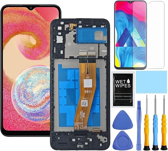 for Samsung Galaxy A04e A042 Screen Replacement with Frame