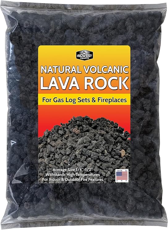 Midwest Hearth Black Lava Rock Granules for Gas Fireplaces, 10-lb Bag