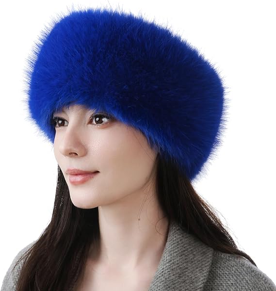 Dikoaina Womens Faux Fur Headband Winter Earwarmer Earmuff Ski