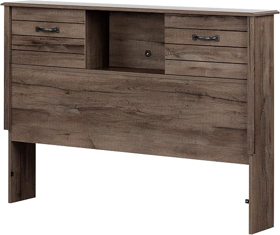 South Shore Ulysses Full Bookcase Headboard Fall Oak