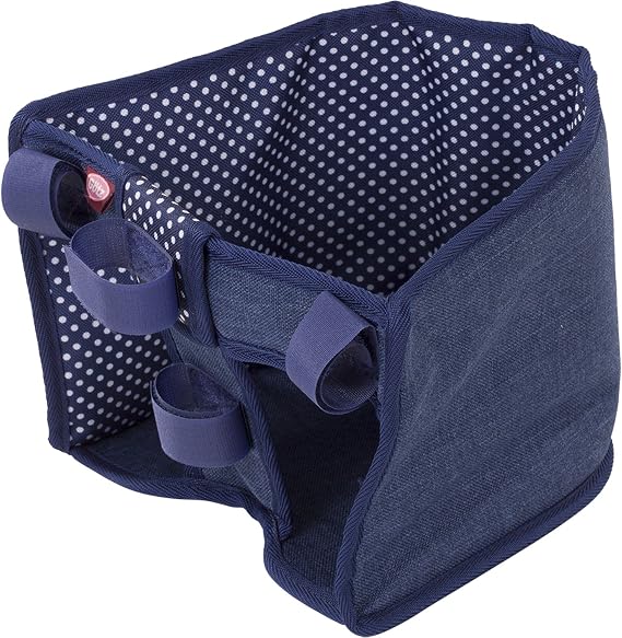 Gotz Bike Seat Blue Clouds - for Dolls up to 20" - Attaches to Handlebars of Any Size Bike (No Hardware Needed)