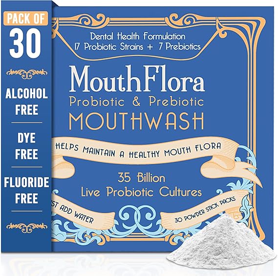 Probiotic Mouthwash for Sensitive & Oral Thrush-Prone Mouths 30 Pack | Gentle, Soothing, pH Balancing, Promotes Fresh Breath & Gum Health