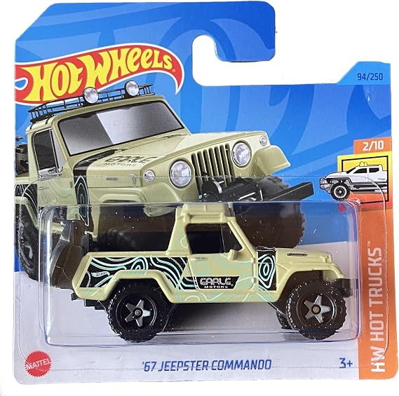 Hot Wheels - ´67 Jeepster Commando - HW Hot Trucks 2/10 - HKJ02 - Short Card - Pickup - Earle Motors - Mattel 2023-1:64