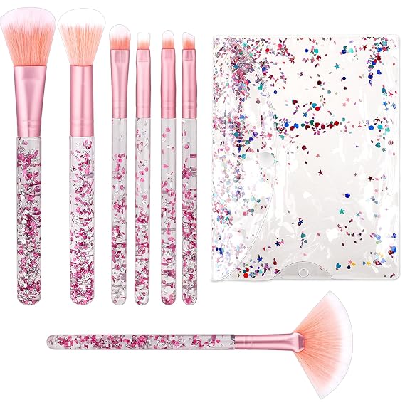 Cute Makeup Brush Set, Face Cosmetics Blending Brushes (7 Pcs)