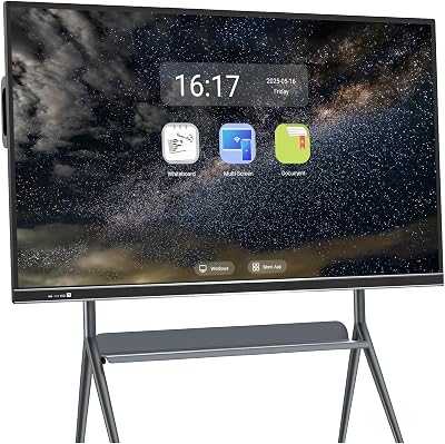 75 Ultra-Thin Smartboard - 4K Touchscreen Display for HomeOfficeOpen App Ecosystem & Wall Mount