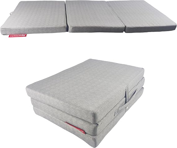 Xpermate Katlanır Yatak Yer Yatağı Katlanır Sünger Yatak Misafir Yatağı 70X180X6 Gri