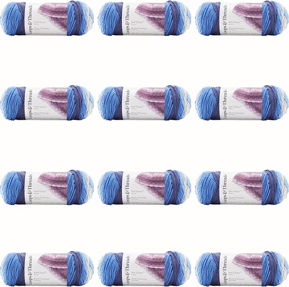 MICHAELS Bulk 12 Pack: Soft ClassicTM Ombre Yarn by Loops & Threads