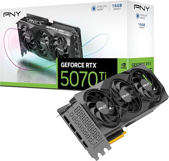 PNY GEFORCE RTXTM 5070 Ti 16GB Triple Fan Graphics Card DLSS4