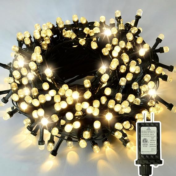 Super Long 500 LED 178FT Christmas Lights, Bright Bubble Led Christmas Tree Lights with 8 Modes & Memory, 2025 Upgraded Twinkle LED String Lights for Indoor Outdoor Xmas Party Decorations, Warm White