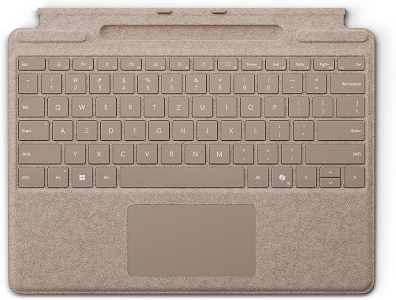 Microsoft Surface Pro Keyboard with Pen Storage Sand QWERTZ Compatible with Surface Pro Copilot+ PC (11th Edition) Surface Pro 9 & Surface Pro 8