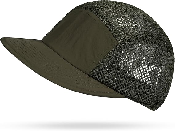 Croogo Breathable Mesh 5 Panel Running Hat Wide Brim Quick Dry Baseball Cap