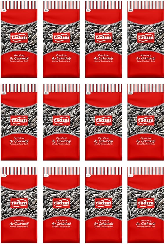 Tadim Roasted Black Sunflower Seeds 180g, Pack of 12