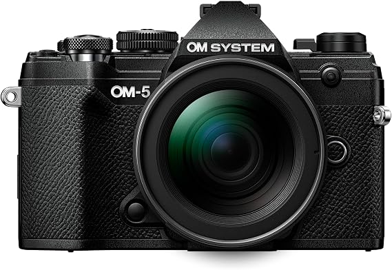 OM SYSTEM Olympus OM-5 Black Micro Four Thirds System Camera M.Zuiko Digital ED 12-45mm F4.0 PRO kit Outdoor Camera Weather Sealed Design 5-Axis Image Stabilization 50MP Handheld High Res Shot