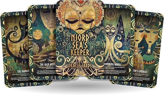 Ibiza Tarot Njord - Sea's Keeper Oracle Deck Cards - Embracing The ebb and Flow of Life's Currents Like The god of seas