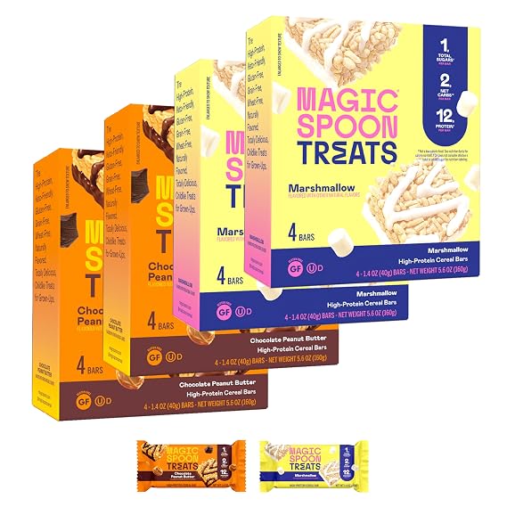 Magic Spoon Treats - 16 Gluten Free High Protein Bars, 2 Flavors