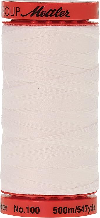 Mettler Metrosene Old Number 1145-0002 Poly Thread, 500m/547 yd, White