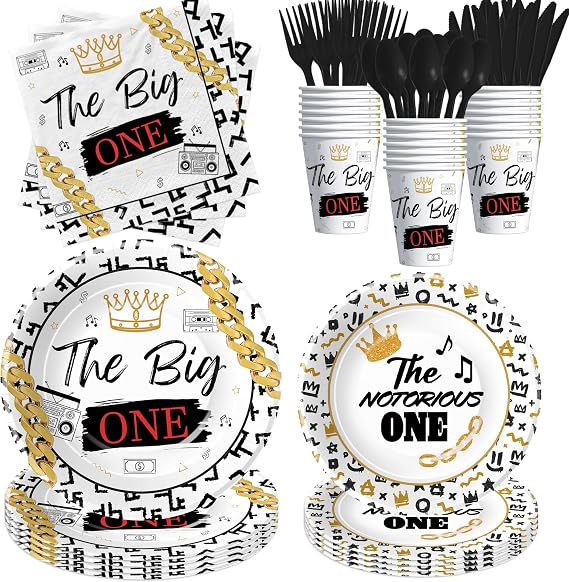 The Big One Birthday Decorations Supplies for Notorious Hip Hop Party