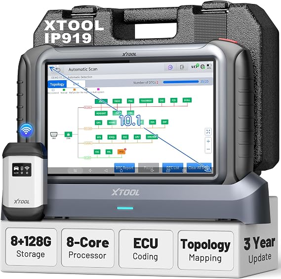XTOOL IP919 ECU Coding Scan Tool, Topology Mapping Diagnostic Scanner,