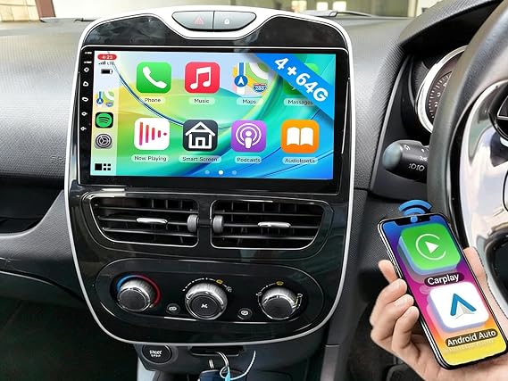 4+64G Car Stereo Radio for Renault Clio 4 2012-2019 Wireless CarPlay 10in