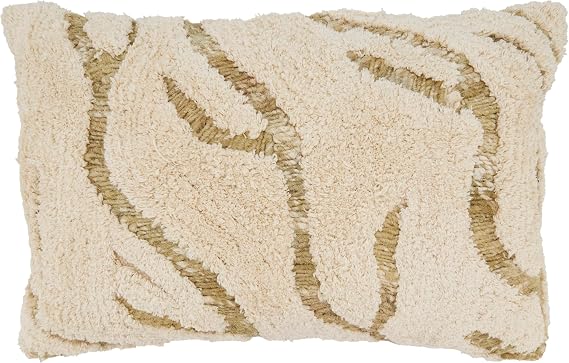 SARO LIFESTYLE Tufted Symmetry Embroidered Throw Pillow Cover