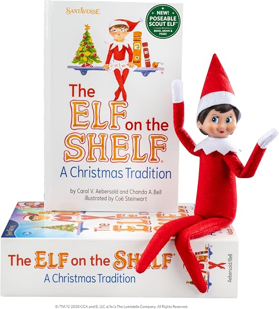 The Elf on the Shelf Box Set - Poseable Girl Scout Elf with Blue Eyes