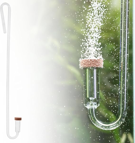 Aquario Neo CO2 Aquarium Diffuser - CO2 Diffuser Aquarium Kit, CO2 Diffuser for Aquarium Plants, CO2 System for Aquarium - Curved Original Diffuser, Small