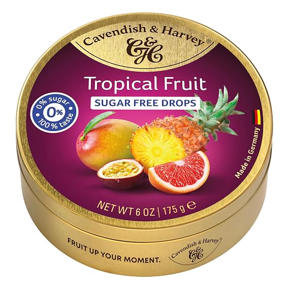 Cavendish & Harvey, Tropical Fruit Candy, 6.2 oz Can