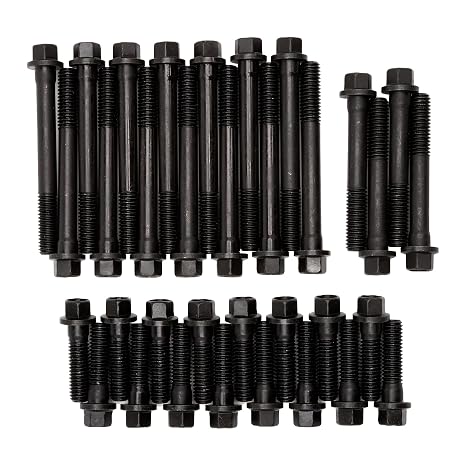 Small Block V8 Performance Head Bolt Set | Heavy Duty 180,000 PSI Material | Complete Engine Bolts (1966-1997)