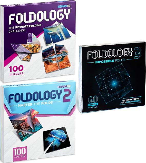 FOLDOLOGY 1-2-3 Bundle! Three Origami Puzzle Games, with 260 Puzzles Total.