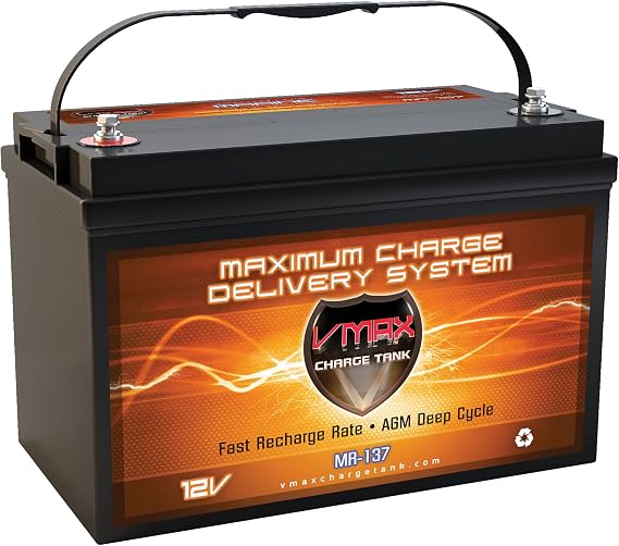 VMAX MR137-120 12V 120Ah AGM Deep Cycle Marine Grp 31 Battery COMPATIBLE WITH Electric Trolling Motors