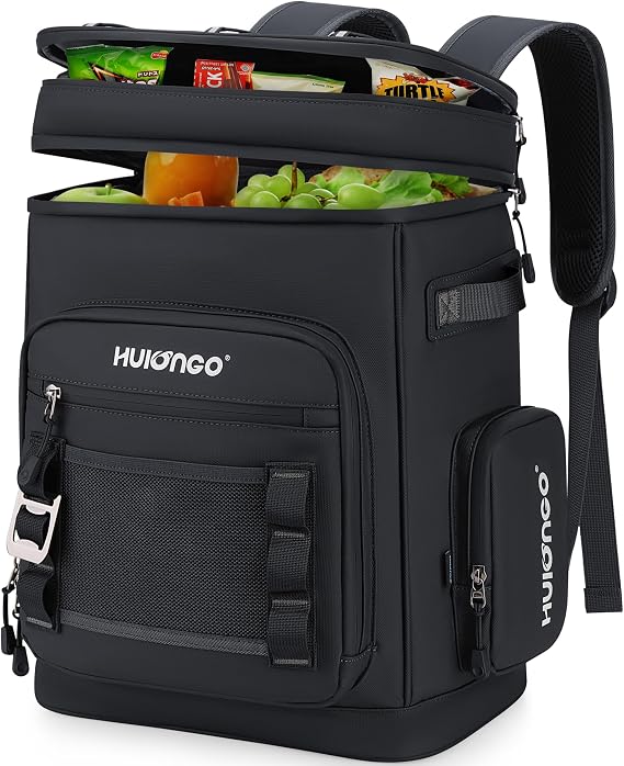 Hulongo Large Waterproof Insulated Cooler Backpack, 30L, 48Cans | Men & Women, Leak Proof, for Camping, Beach, Fishing, Picnic, Travel, Outdoor