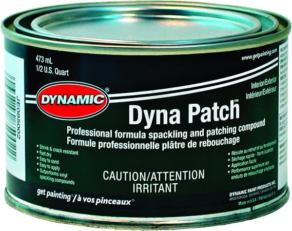 Dynamic JE085002 Dyna Patch Pro Spackling and Patching Compound, 15-Ounce