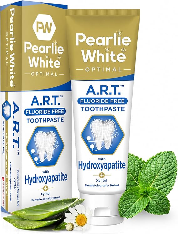 PEARLIE WHITE Art Hydroxyapatite Toothpaste 110g | Fluoride-Free Remineralising Toothpaste for Bioactive Enamel Repair, Sensitive Teeth, Whitening & Healthy Gums | Clinically Proven | SLS Free | 1 Pk