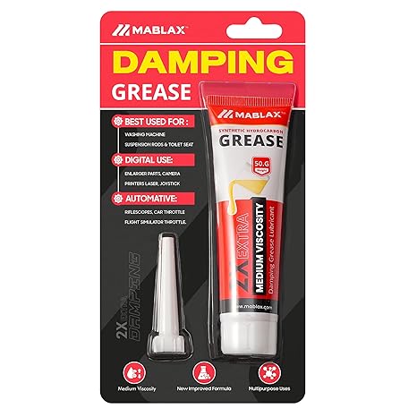 Damping Grease Washing Machine Suspension Rod 50g - Medium-Viscosity Lubricant for Suspension Rods, Toilet Seats, Car Doors, Cameras & Joystick | Dampening Grease Washing Machine